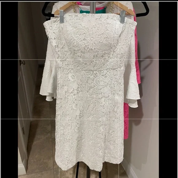 Lilly Pulitzer White Strapless Size: 4 - Picture 5 of 6